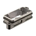 HARTING Han B HPR Range Heavy Duty Power Connector Housing Bulkhead Mount Die Cast Aluminium IP65 10B 09400100311