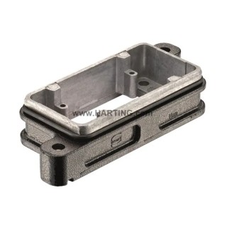 HARTING Han B HPR Range Heavy Duty Power Connector Housing Bulkhead Mount Die Cast Aluminium IP65 10B 09400100311