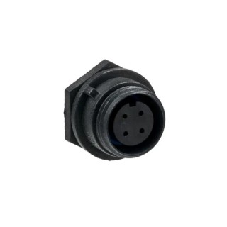 Bulgin 4-Contact Miniature Front Mount Circular Connector Socket, Female, IP68 Waterproof Buccaneer 400 Series PX0412/04S