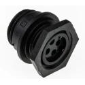Bulgin 4-Contact Miniature Front Mount Circular Connector Socket, Female, IP68 Waterproof Buccaneer 400 Series PX0412/04S