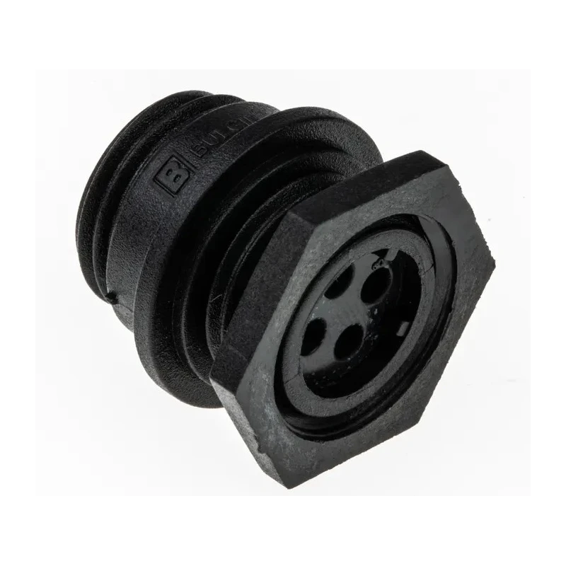 Bulgin 4-Contact Miniature Front Mount Circular Connector Socket, Female, IP68 Waterproof Buccaneer 400 Series PX0412/04S