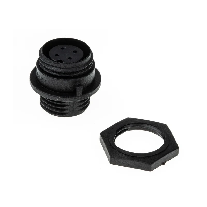 Bulgin 4-Contact Miniature Front Mount Circular Connector Socket, Female, IP68 Waterproof Buccaneer 400 Series PX0412/04S