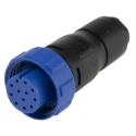 Bulgin Buccaneer 400 Series Miniature Cable Mount Circular Connector 12 Contacts Socket Female IP68 50V PX0410/12S/6065