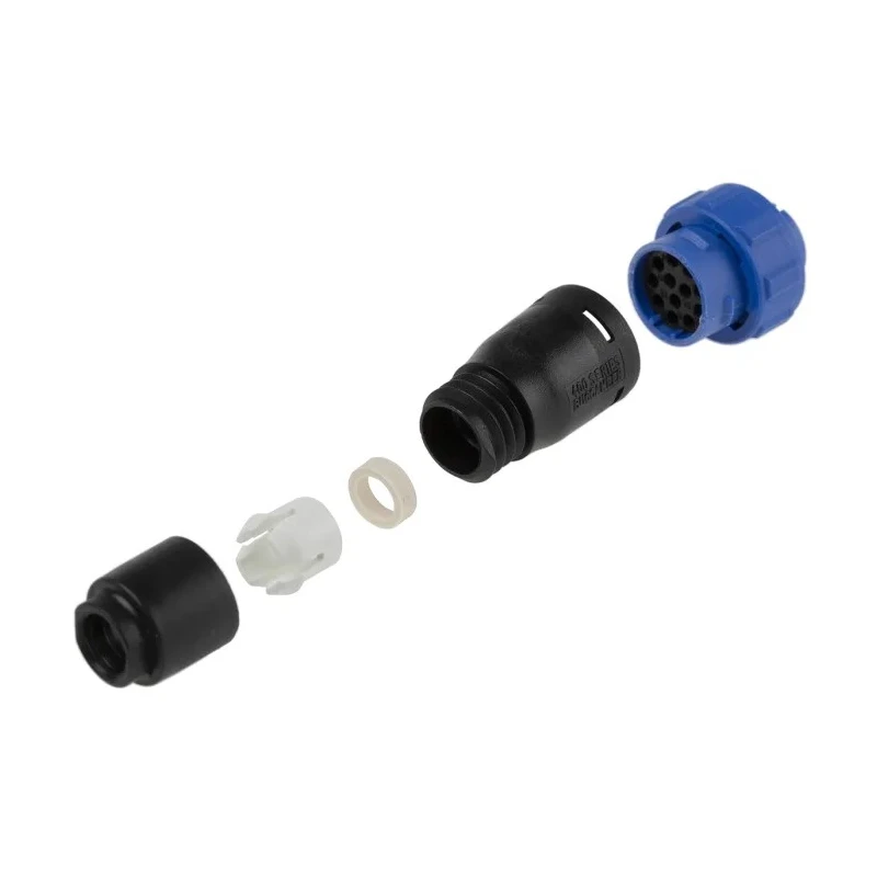 Bulgin Buccaneer 400 Series Miniature Cable Mount Circular Connector 12 Contacts Socket Female IP68 50V PX0410/12S/6065