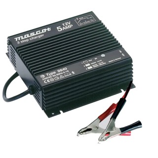 Mascot Battery Charger 12V Lead Acid 5A 60W UK Plug 3-Stage Switch Mode Charger 9840000047