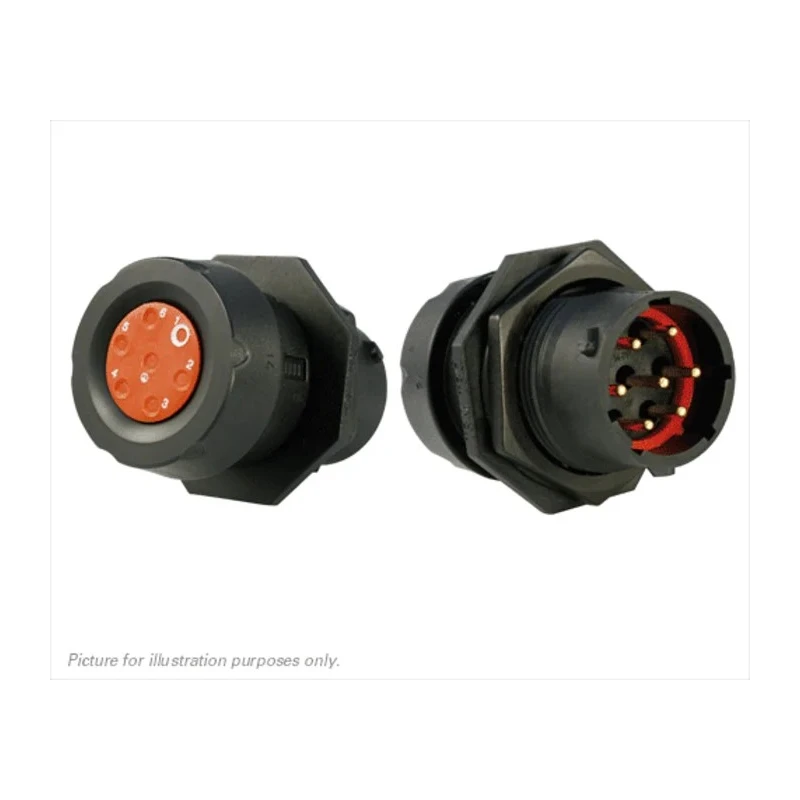 Souriau Sunbank by Eaton Circular Connector 7 Contacts Panel Mount Plug Male 300V 16A IP68 IP69K Thermoplastic UTS7GN147P