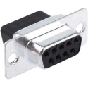 RS PRO 9 Way Straight Cable D-Sub Connector Female 5A 470V Steel Housing Crimp Termination 481-099