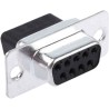 RS PRO 9 Way Straight Cable D-Sub Connector Female 5A 470V Steel Housing Crimp Termination 481-099