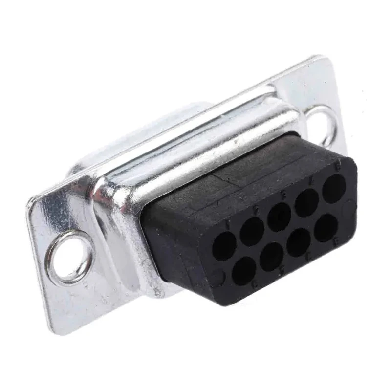 RS PRO 9 Way Straight Cable D-Sub Connector Female 5A 470V Steel Housing Crimp Termination 481-099