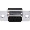 RS PRO 9 Way Straight Cable D-Sub Connector Female 5A 470V Steel Housing Crimp Termination 481-099