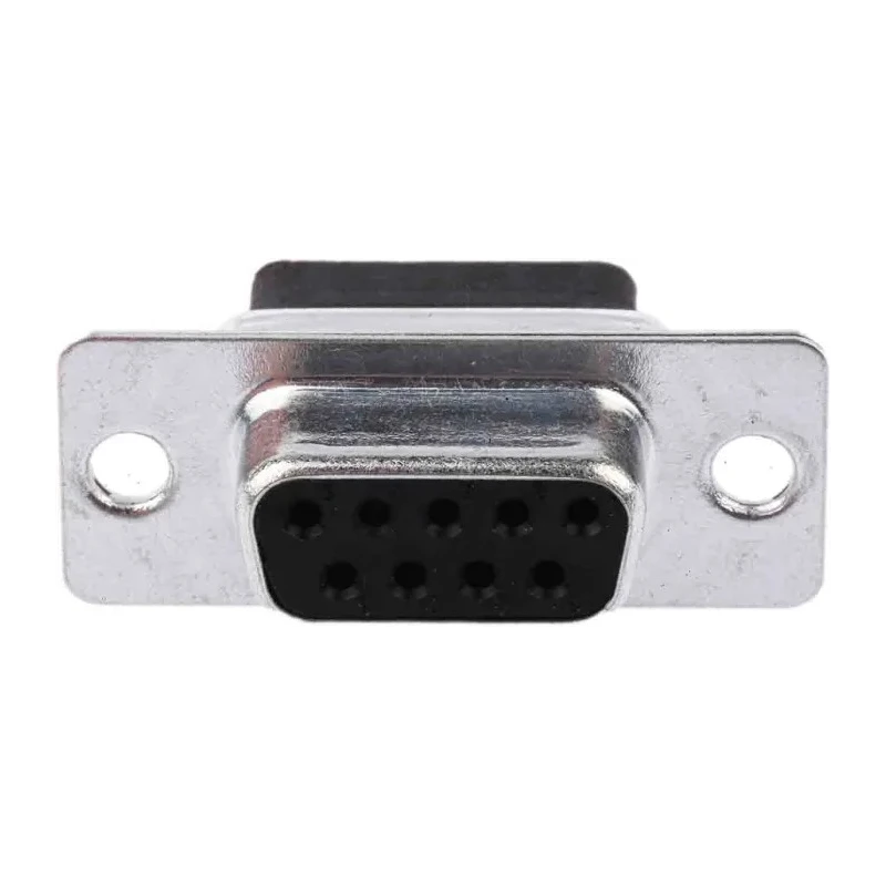RS PRO 9 Way Straight Cable D-Sub Connector Female 5A 470V Steel Housing Crimp Termination 481-099