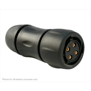 Souriau Sunbank by Eaton Industrial Circular Connector 4 Contacts Cable Mount Socket Female IP68 IP69K 320V 16A UTS6JC124SSCR