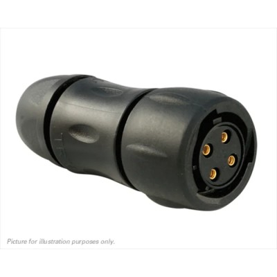 Souriau Sunbank by Eaton Industrial Circular Connector 4 Contacts Cable Mount Socket Female IP68 IP69K 320V 16A UTS6JC124SSCR
