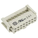 HARTING 16-Way IDC Connector Female for Cable, 2 Row, 320V AC, 2.5A, Gold Plating, SEK 18 Series 09185166803
