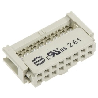 HARTING 16-Way IDC Connector Female for Cable, 2 Row, 320V AC, 2.5A, Gold Plating, SEK 18 Series 09185166803