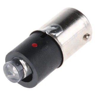 Marl Red Indicator Lamp Single Chip, 48 V AC/DC, 8 V AC/DC, BA9 Base, 4.9 mm Diameter, 11000mcd 255-501-64-38