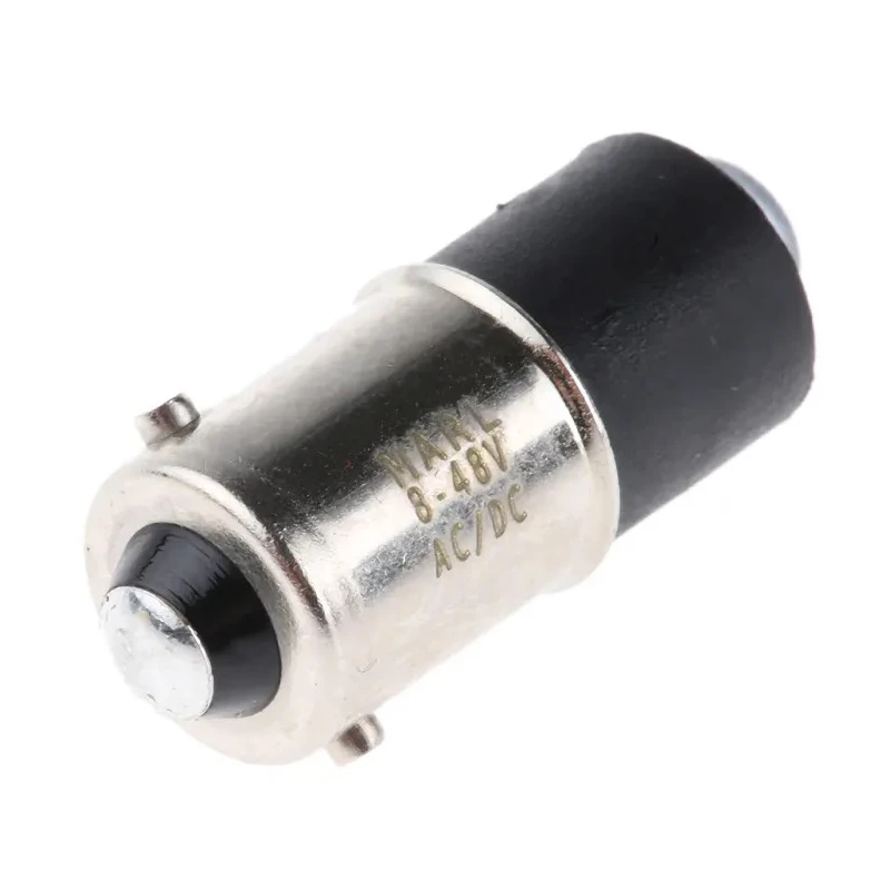 Marl Red Indicator Lamp Single Chip, 48 V AC/DC, 8 V AC/DC, BA9 Base, 4.9 mm Diameter, 11000mcd 255-501-64-38