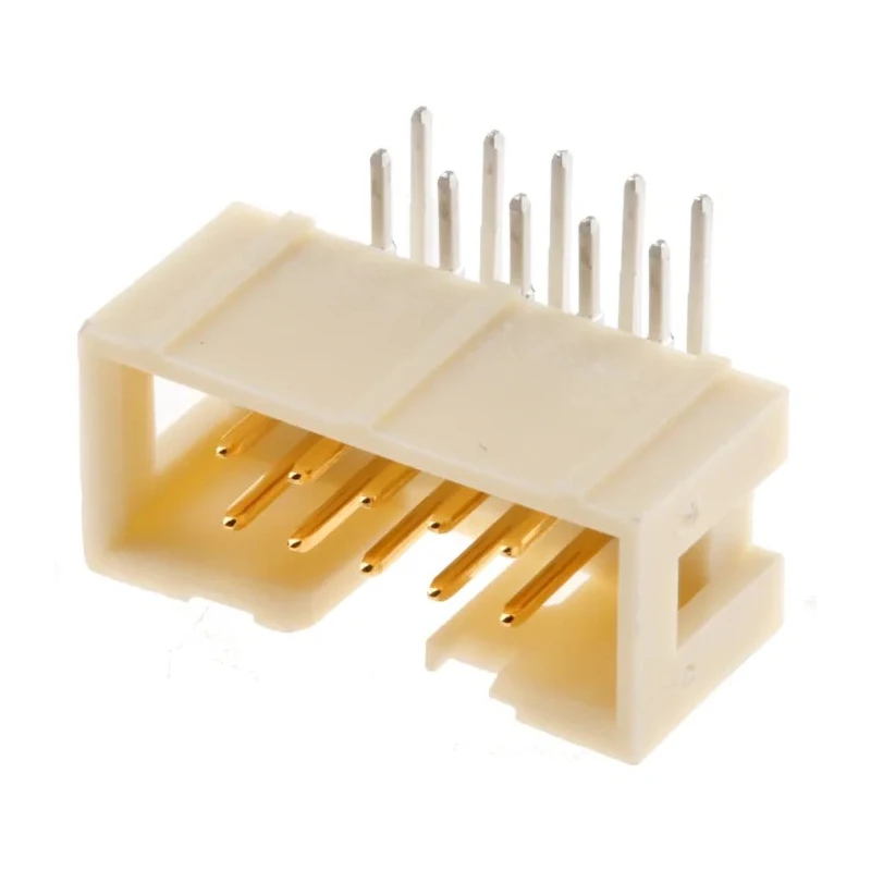 HARTING SEK 19 Series Right Angle Through Hole PCB Header, 10 Contacts, 2.54 mm Pitch, 2 Row, Shrouded, 1000V 09195106323