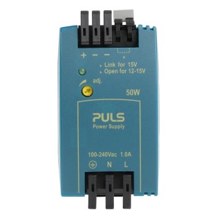 Block MiniLine Switched Mode DIN Rail Power Supply 240V AC Input 15V DC Output 4.2A 50W ML50.102