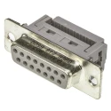 HARTING D-Sub Standard 15 Way Right Angle 2.77 mm Pitch Cable D-Sub Connector Female 09662186500