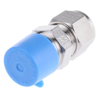 Parker Stainless Steel Pipe Fitting Straight Coupler Male NPT Threaded 1/2 in M12MSC1/2N-316