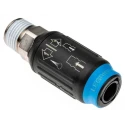 Legris Reinforced Polymer Pneumatic Quick Connect Coupling 1/2 in Male R Male Body BSP Taper and NPT 9405U06 21