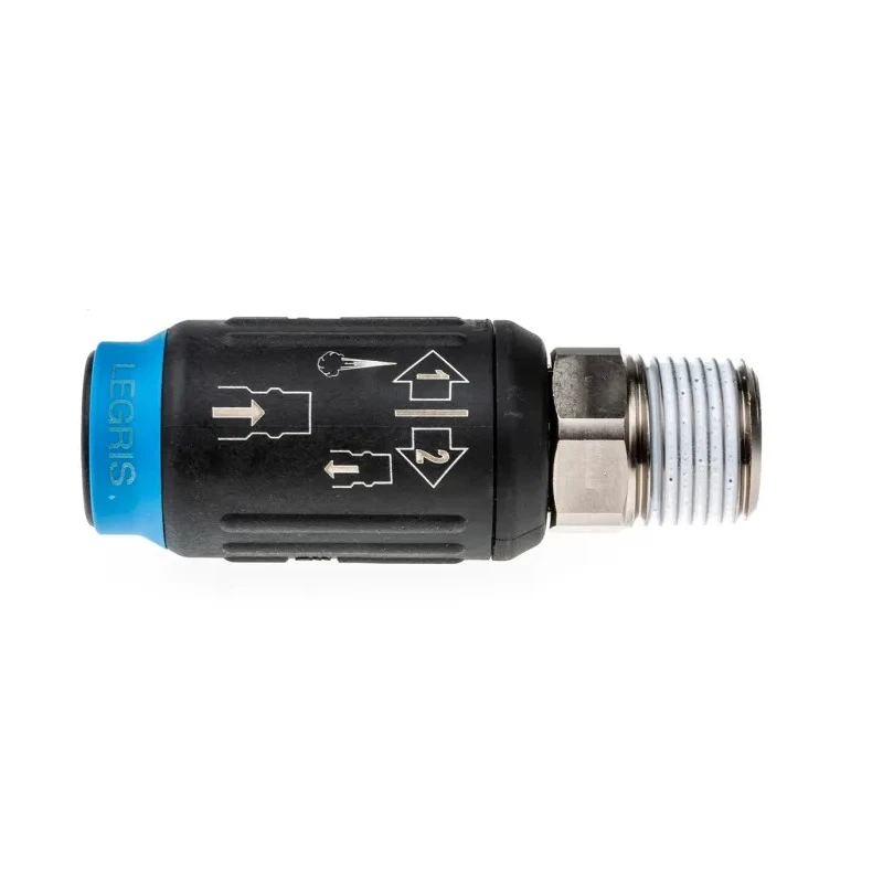 Legris Reinforced Polymer Pneumatic Quick Connect Coupling 1/2 in Male R Male Body BSP Taper and NPT 9405U06 21