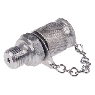 Stauff Steel Hydraulic Test Point Thread Size 1/4 in, Male G Connection, Max Operating Temperature 200°C SMK 20 R 1/4 VB