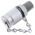 Stauff Steel Hydraulic Test Point, 303 Stainless Steel, Nickel Plated Carbon Steel, Zinc, 1/4 in Thread SMK 20 1/4 NPT VD