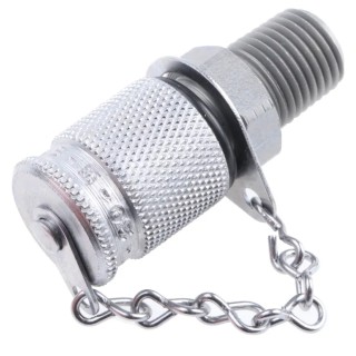 Stauff Steel Hydraulic Test Point, 303 Stainless Steel, Nickel Plated Carbon Steel, Zinc, 1/4 in Thread SMK 20 1/4 NPT VD