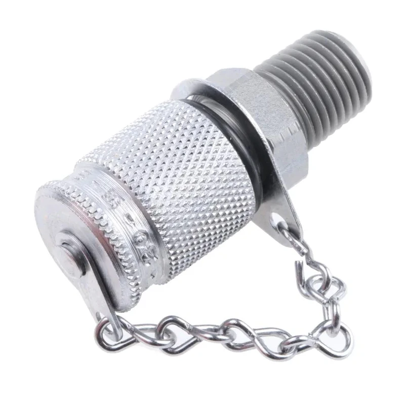Stauff Steel Hydraulic Test Point, 303 Stainless Steel, Nickel Plated Carbon Steel, Zinc, 1/4 in Thread SMK 20 1/4 NPT VD
