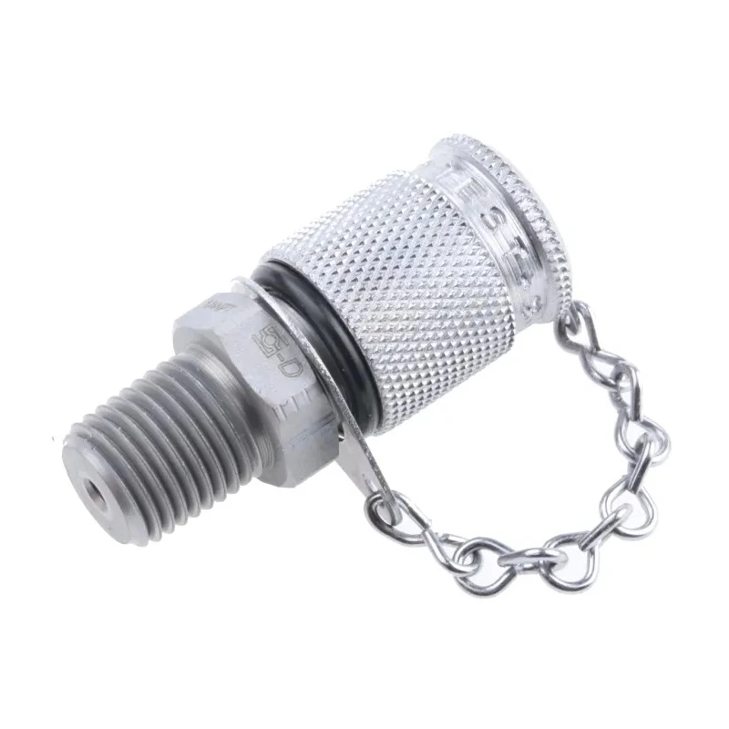 Stauff Steel Hydraulic Test Point, 303 Stainless Steel, Nickel Plated Carbon Steel, Zinc, 1/4 in Thread SMK 20 1/4 NPT VD