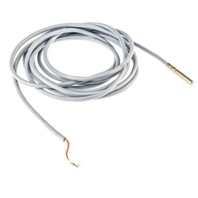 Eliwell 304 Stainless Steel NTC Thermistor Temperature Probe, -50°C to 120°C, 6 mm Probe Diameter, 3 m SONDE NTC SILICONE 3M