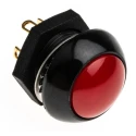 Otto P9 Series Push Button Switch, Momentary, Panel Mount, 0.5 x 0.5 in Cutout, DPST, Red LED, IP68, 28 V dc 115 V P9-113121