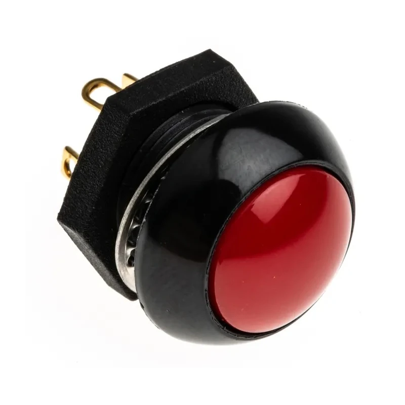 Otto P9 Series Push Button Switch, Momentary, Panel Mount, 0.5 x 0.5 in Cutout, DPST, Red LED, IP68, 28 V dc 115 V P9-113121