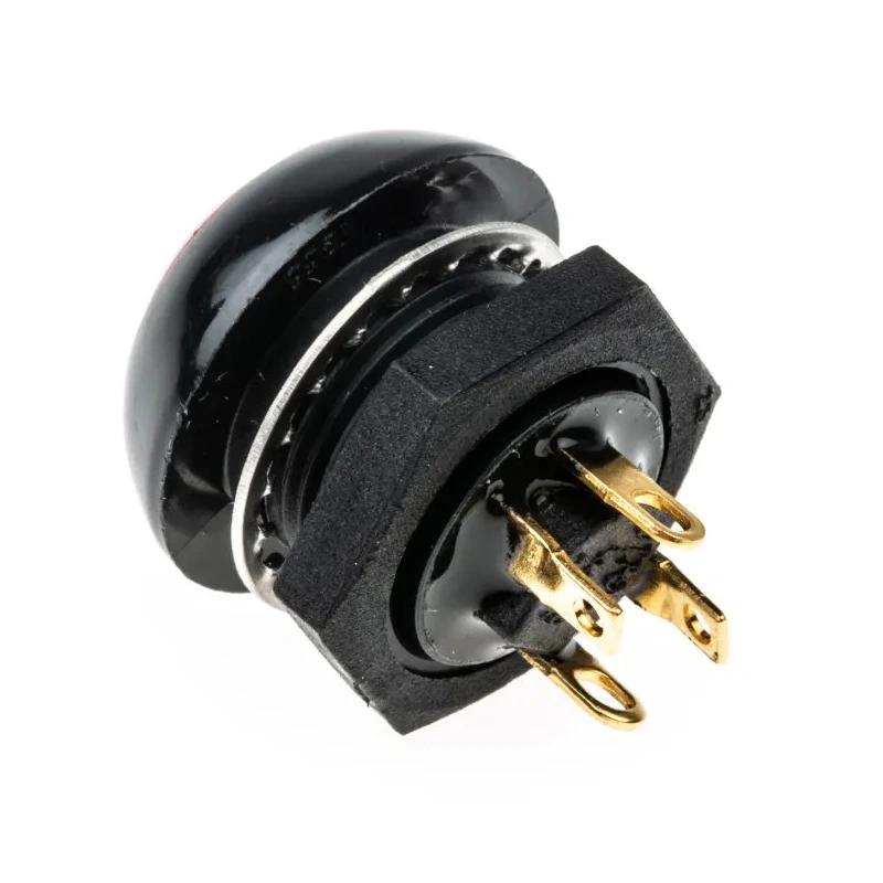 Otto P9 Series Push Button Switch, Momentary, Panel Mount, 0.5 x 0.5 in Cutout, DPST, Red LED, IP68, 28 V dc 115 V P9-113121