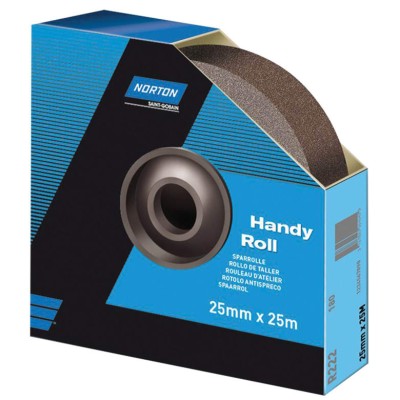 Norton Abrasive Paper P60 Grit Medium, Aluminium Oxide, 25 m x 50mm 63642532837