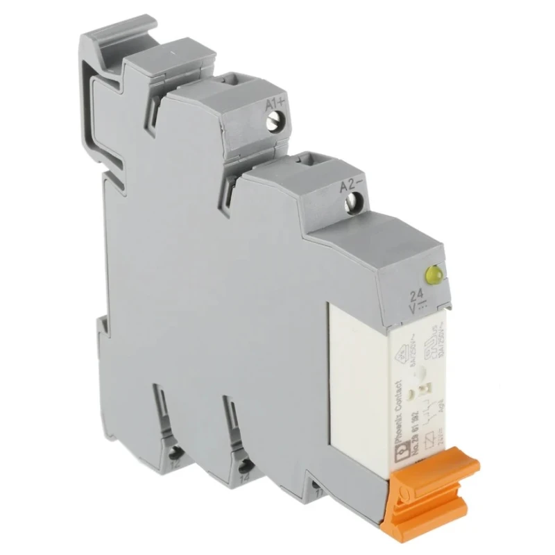 Phoenix Contact Electromechanical Interface Relay, DIN Rail Mount, 24V DC Coil, DPDT, 18mA Coil Current, Model 2967060