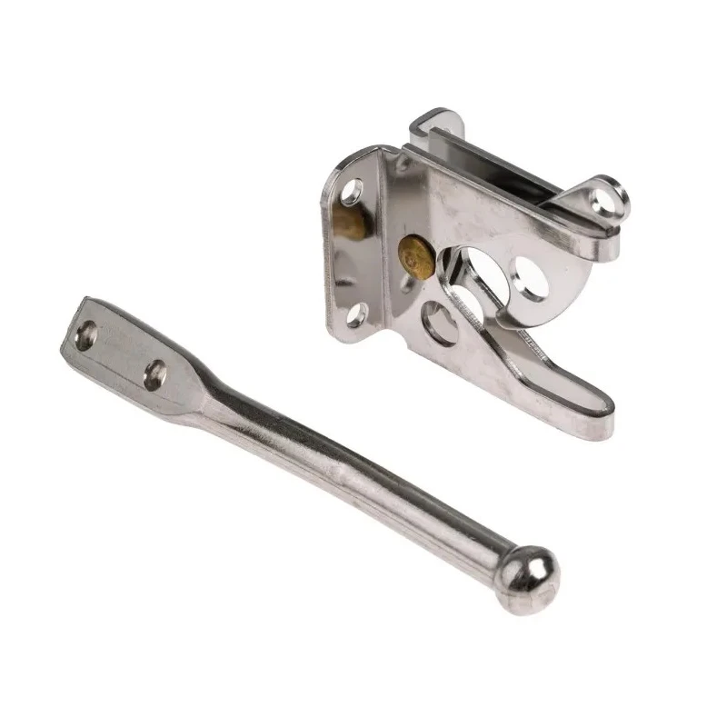 RS PRO Stainless Steel Lockable Gate Latch Chrome Finish 48mm x 37mm x 56mm 434-9624