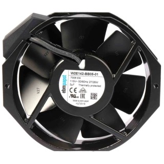 ebm-papst W2E142 Series Ball Bearing Square Frame Axial Fan 115V AC 28W 330 m³/h IP22 150x172x38 mm