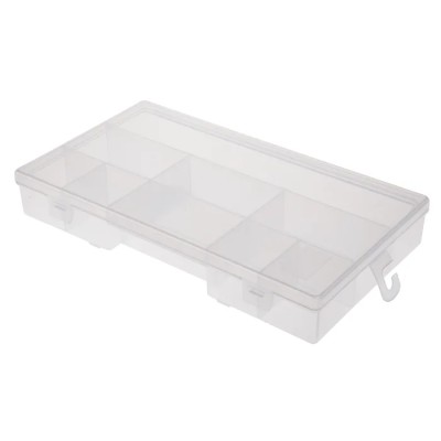 RS PRO 9 Cell Transparent Polypropylene Compartment Box 38 mm x 245 mm x 143 mm 435-0220