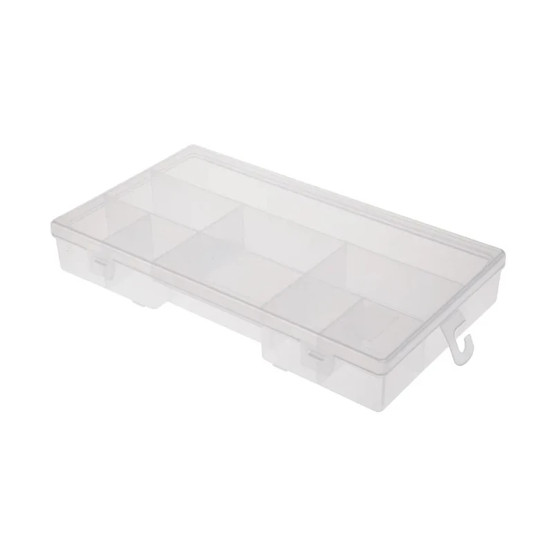 RS PRO 9 Cell Transparent Polypropylene Compartment Box 38 mm x 245 mm x 143 mm 435-0220