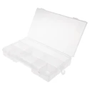 RS PRO 9 Cell Transparent Polypropylene Compartment Box 38 mm x 245 mm x 143 mm 435-0220