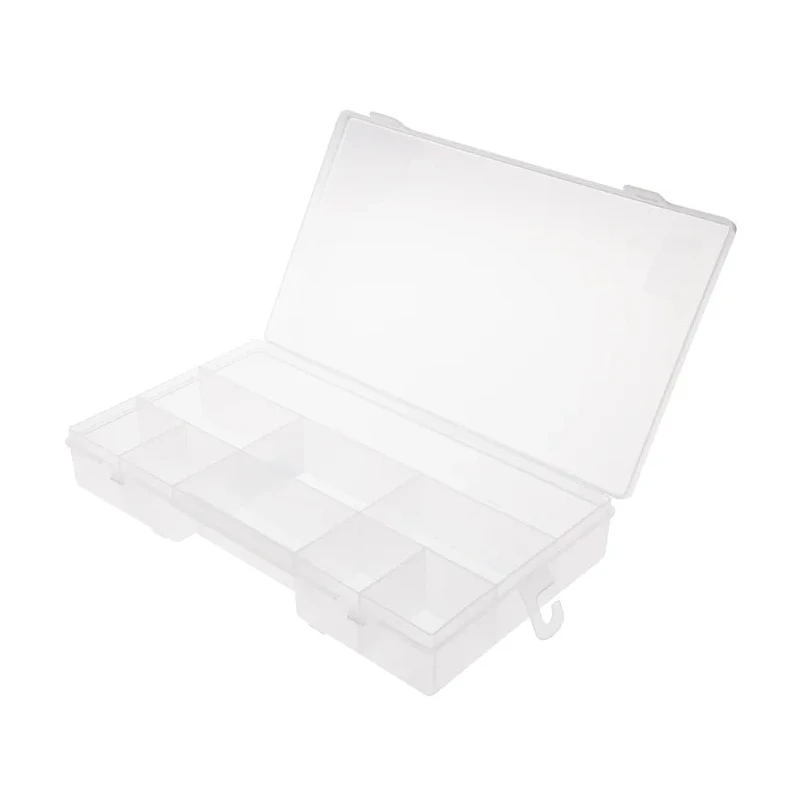 RS PRO 9 Cell Transparent Polypropylene Compartment Box 38 mm x 245 mm x 143 mm 435-0220