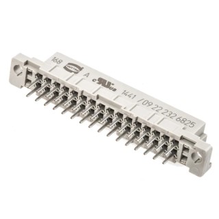HARTING DIN 41612 32 Way 2.54 mm Pitch Type Through Hole C/2 Solder Class C2 2 Row Female Straight 09222326825