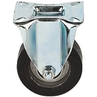 LAG Fixed Castor 150 kg Capacity 100 mm Rubber Wheel Galvanised Steel Frame 16703