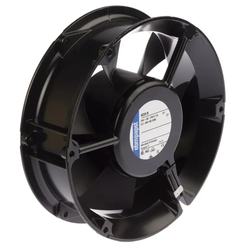 ebm-papst 6200 N Series Axial Fan 24V dc 17W 410 m³/h Ball Bearing IP20 172 mm 
