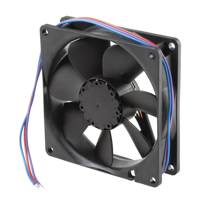 ebm-papst 3400 N Series Ball Bearing DC Axial Fan 12V dc 2.5W 84 m³/h IP68 92 mm Frame IP68