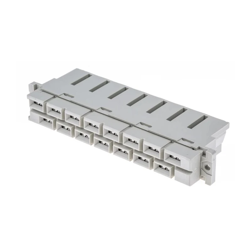 HARTING DIN 41612 15 Way 10.16 mm Pitch, Type H15, Faston Class C1, 2 Row Female Straight Connector 09062152811