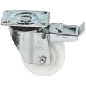 LAG Braked Swivel Castor, 400 kg Capacity, 150 mm Wheel Diameter, Polyamide Wheel, Galvanised Steel Frame 17891 FR